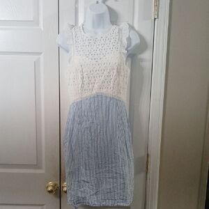 Lilly Pulitzer Maya blue white Shift Dress Size 4